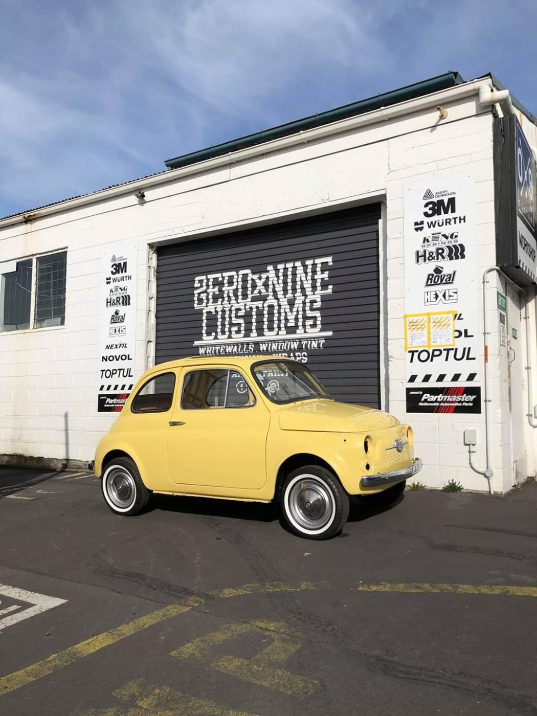 Fiat Bambina 19mm Whitewalls