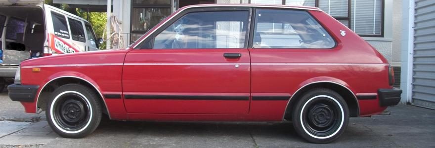 Toyota Starlet KP60 13mm Whitewalls