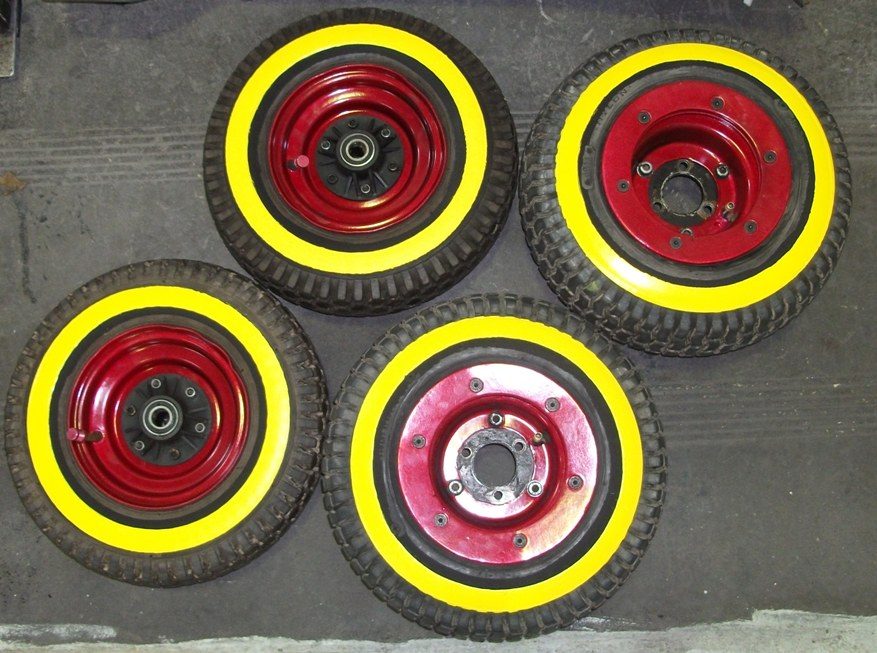 Go-Cart Wheels 27mm Yellow-walls